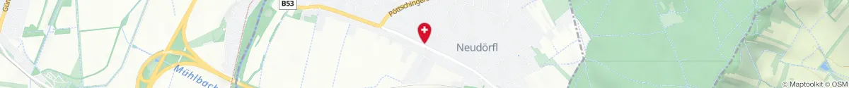 Kartendarstellung des Standorts für Passageapotheke Neudörfl in 7201 Neudörfl/Leitha
